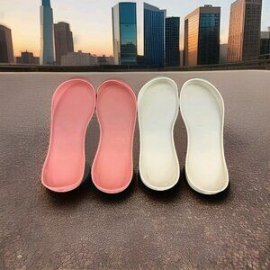 ✅Mahabis Replacement Slipper Soles Size 38 Lot Of 2 Ivory & Peach